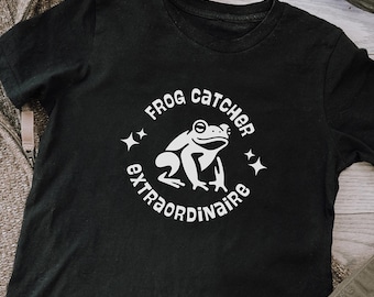 Frog TShirt toddler Cottagecore Goblincore Kid tee Cute Frog Lover shirt Nature-Inspired Graphic Shirt boys girls frog tee gift Frog Catcher