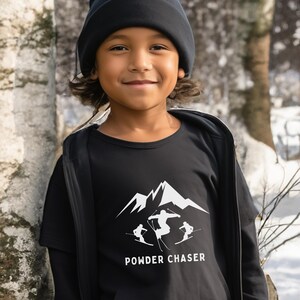 Youth Ski Tee, Little Skiers Graphic T-Shirt, Snow Day Outfit, Ski Trip Shirt, Ski Graphic tee, Kids Downhill Ski Tee, Winter sport tshirt