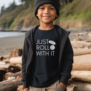 Kids Bug T-Shirt Just Roll With It Insect Lover Tee Nature Explorer Shirt Boys Graphic Tee Outdoor Adventure Shirt for Kids Entomology Gift