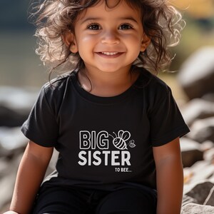 Toddler Tee, Big Sister to Be Shirt, Pregnancy Reveal, Big Sister Gift, Soon to Be Sister Top, Big Sister Announcement, Sibling Shirt