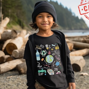 Save the Planet Kids T-Shirt | Eco Friendly Shirt for Kids | STEM Gift | Environmental Science Tee | Earth Day Shirt for Boys & Girls