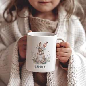 Personalised Easter Bunny Mug, Custom Kids Cup, Easter Gift for kids, Child Easter Mug, Bunny Easter Gift, Child Custom Name Mug, Rabbit mug