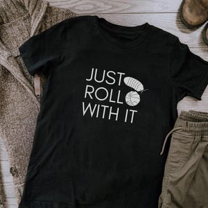 Kids Bug T-Shirt Just Roll With It Insect Lover Tee Nature Explorer Shirt Boys Graphic Tee Outdoor Adventure Shirt for Kids Entomology Gift