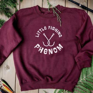 Kids Fishing Sweatshirt Fishing Shirt for Boys and Girls Camp Outfit Cottagecore Kids Wear Little Angler Gift Cute Fishing Buddy Sweatshirt