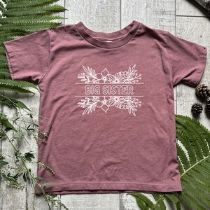 T-shirt grande soeur pour tout-petit, soeur 2025, révélation de grossesse, future grande soeur, haut bientôt grande soeur, t-shirt faire-part grande soeur