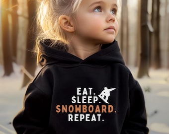 Snowboarding Hoodie kids, Youth Ski Sweatshirt, Apres Ski Snowboarding Jumper, Cozy Winter Pullover, Ski Trip, Snowboarding Hoodie for kids