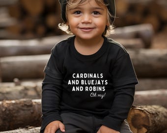 Toddler Bird Watching T-Shirt, Nature-Inspired Camp & Cottage Wear, Gender-Neutral Outdoor Tee, Natural Kids Shirt, Cottagecore Style