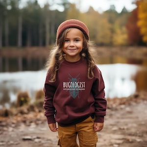 Sweat-shirt anti-insectes pour enfants Haut anti-insectes Bugologue Entomologiste en formation Ras du cou pour les jeunes Amoureux des insectes Cadeau nature pour les enfants