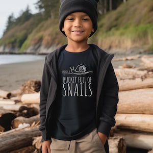 Snail T-Shirt, kids snail t-shirt, Cottagecore tshirt, funny kids camp and cottage t-shirt, goblincore t-shirt, snail collector tshirt