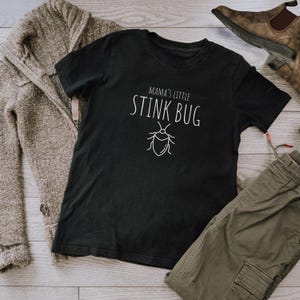 Toddler T-Shirt - Mama&#39;s Little Stink Bug,  Outdoor adventure kids, modern vibe kid, cottagecore child Tshirt, nature child gift, bug shirt