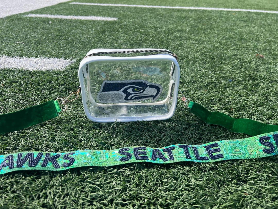 Super Bowl Champions -seahawks Stadium Approved Clear Bag With Bling