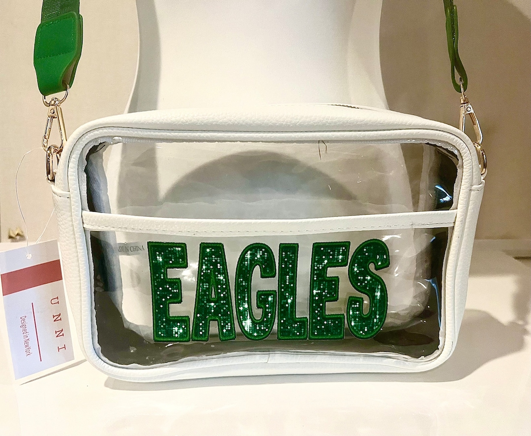 Philadelphia Eagles Clear Crossbody Bag. Cheer on Your Philadelphia
