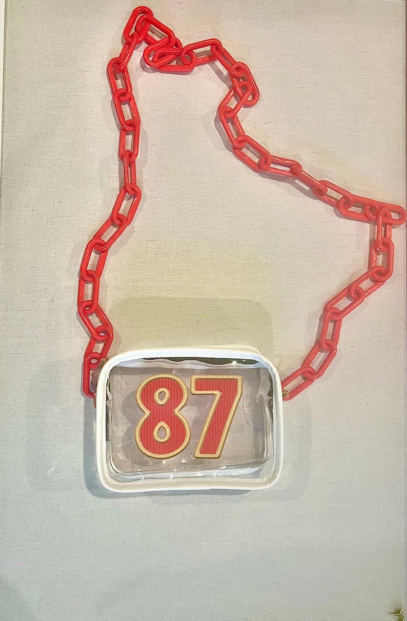 Kansas City Chiefs 87 Clear Crossbody Stadium Bag. Cheer Your KC Chiefs