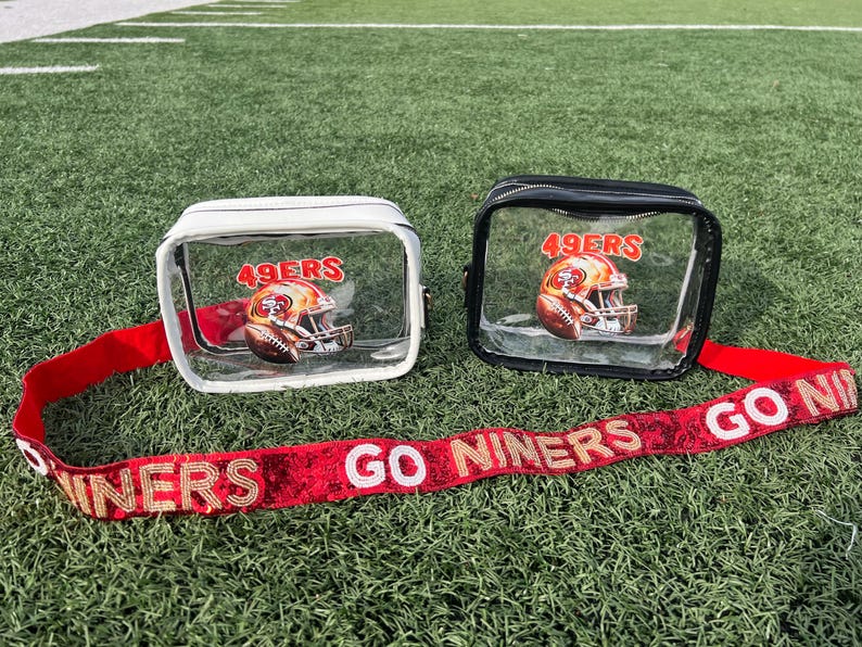 San Francisco 49ers Stadium Approved Game Day Bag With Sequin Beaded