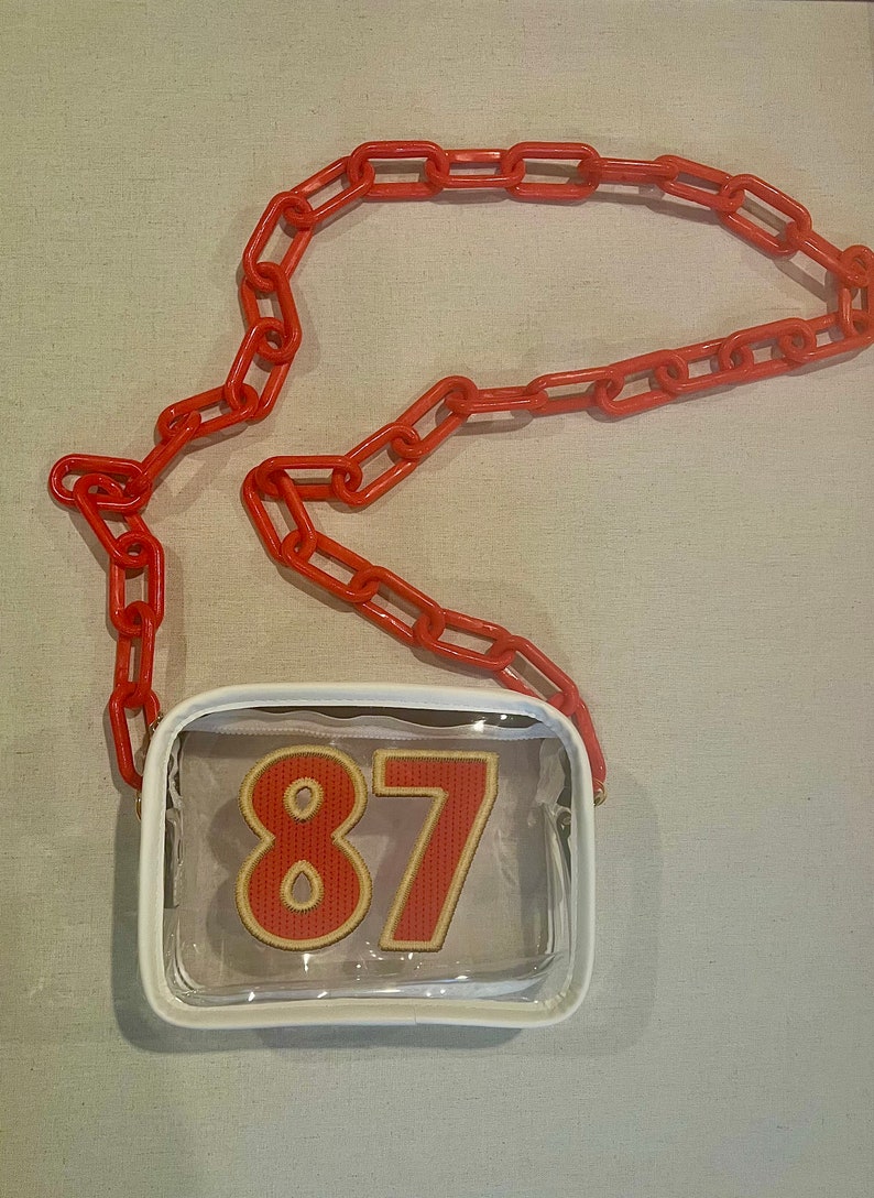 Kansas City Chiefs 87 Clear Crossbody Stadium Bag. Cheer Your KC Chiefs