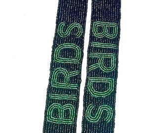 Birds Beaded Purse Strap Game Day Bag Accessory