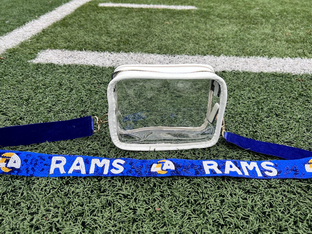 LA Rams Clear Stadium Bag: Sequin Strap NFL Gameday Purse - Etsy