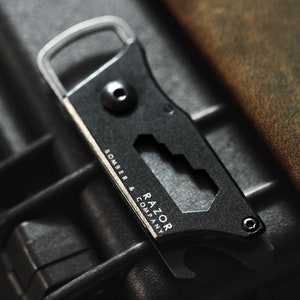 Razor Box Cutter Pocket Knife - 440 Carbon Stainless Steel Keychain ...