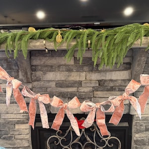 Blush pink velvet Bow garland baby shower cake smash love shack Bridal Shower dorm  She&#39;s Tying the Knot Pink Bow Bachelorette nursery decor
