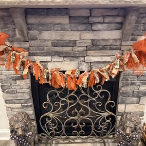 Rustic Farmhouse Plaid Rag Bow Garland: Cottagecore Decor
