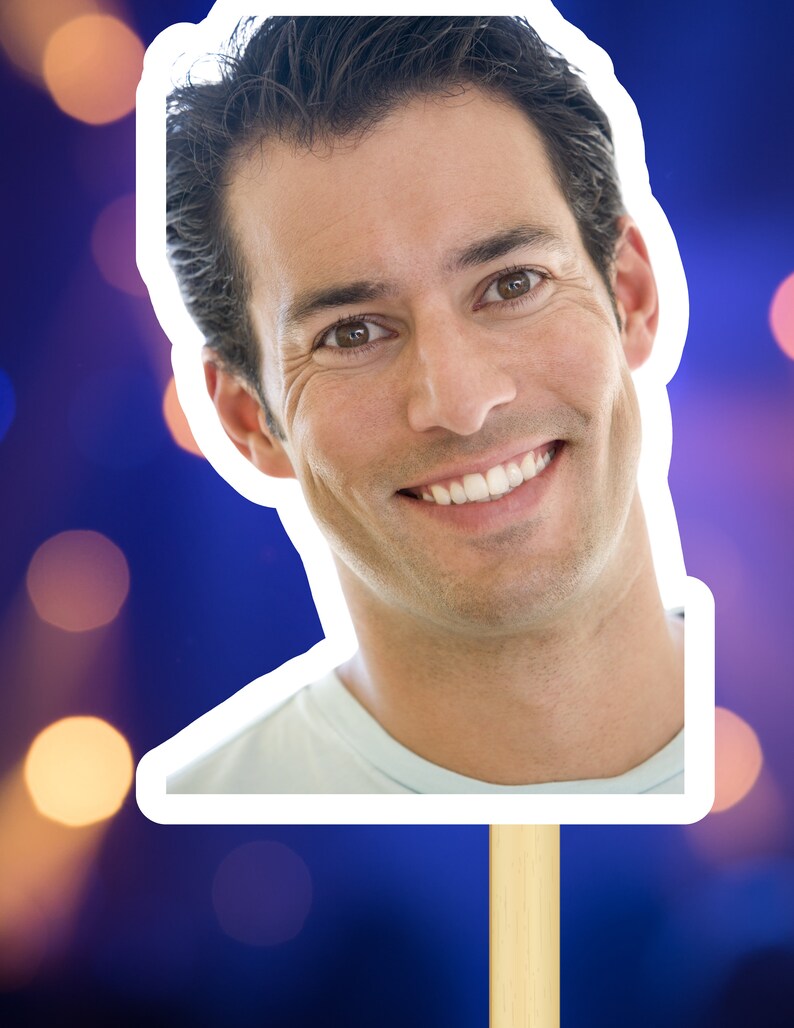Face on a Stick Digital Head on a Stick Printable Big Head Cutout Groom Face on a Stick Digital Head on a Stick Printable Big Head Cutout Groom