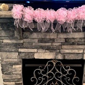Pink Bow garland Party Decor Baby Shower love shack Bridal Shower Decorations Coquette Party Supplies She&#39;s Tying the Knot Bach