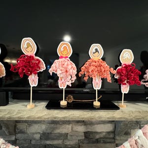 Danse ballerine et amis, choix du nom et de l'âge personnalisés ou décoration de table ou décoration de gâteau de ballet vierge