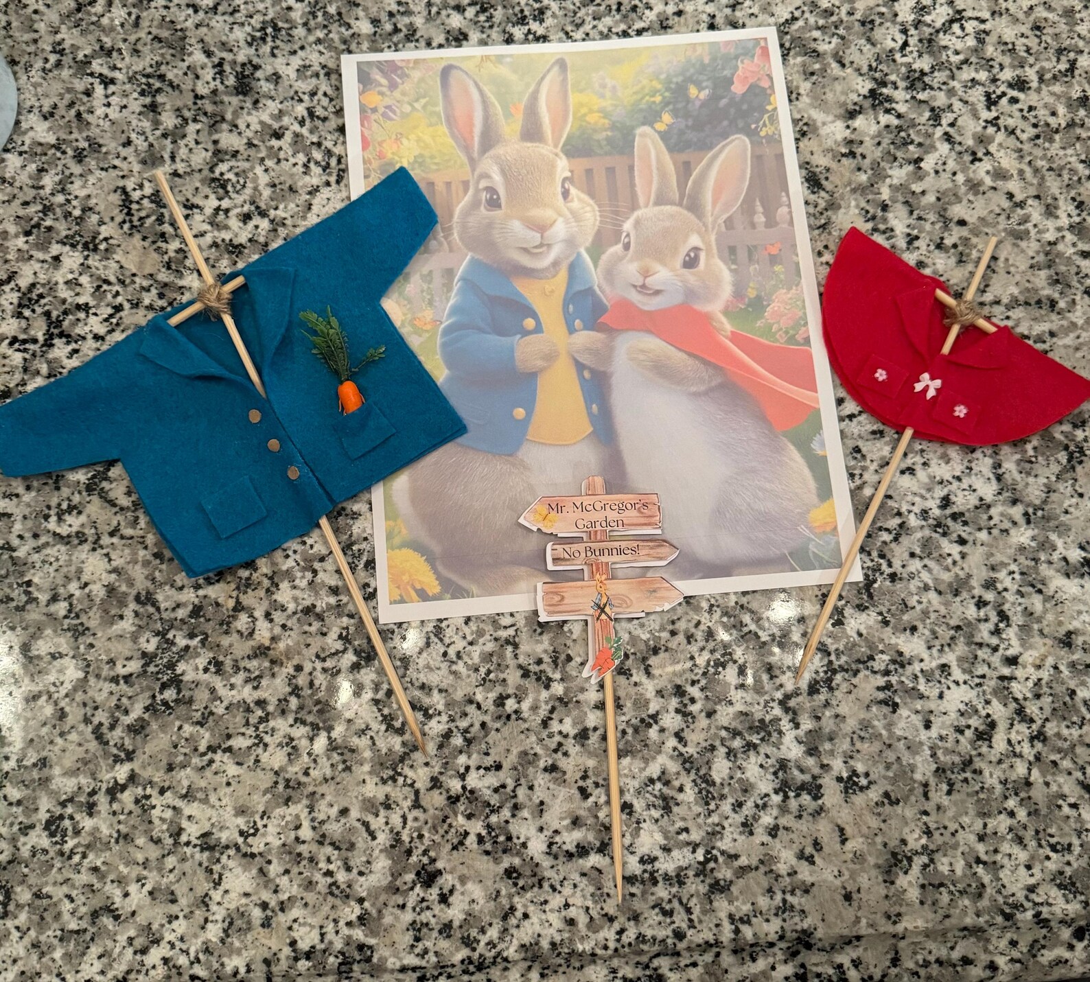 Peter Rabbit’s Jacket Flopsy Cake Topper Mcgregor's Garden Baby Shower ...