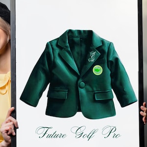 Custom Masters new mom Wall Art for Nursery Print Monogrammed lapel green jacket picture Boy Nursery Grandmillennial