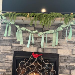 Sage or emerald Green Bow garland baby shower cake smash Decor Bridal Shower dorm Tying the Knot dorm room Bach nursery decor