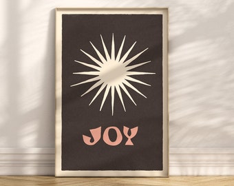 Holiday Christmas Poster | JOY | Wall Art | Digital Download