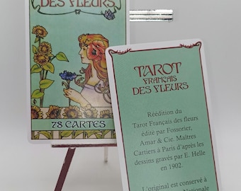 RARE OOP reproduction Tarot Français des Fleurs 1902 by Fournier | Art Nouveau Jugendstil Masterpiece | French flower tarot
