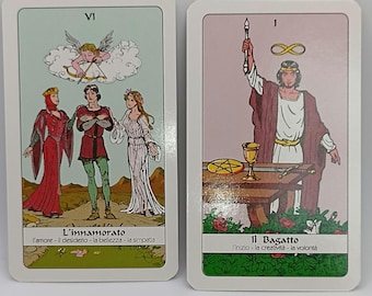 Rare Vintage Tarocchi Napoletani by Muoio Carte da Gioco – Out of Print (OOP) / New Old Stock tarot with factory bands Complete 78+2