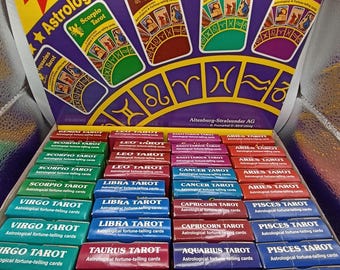 TIME CAPSULE Factory Sealed Astrological Tarot (1980-1990s New Old Stock Deadstock) - ASS Altenburger - Complete Series - Archive Zodiac