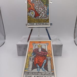 Rare 1971/1972 Waddington/Rider Tarot - Blue Box - "Blue Tartan" & "Blushing Fool" - Swiss AGM Müller imagen 10