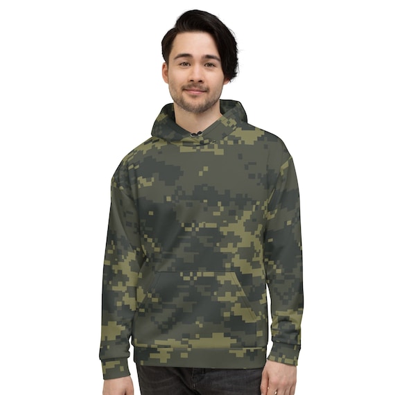 Green Digital Army Camo Unisex Hoodie Trendy Camouflage Sweatshirt for Men Women Perfect Military inspired Casual Wear Etsy