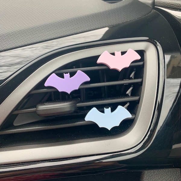 Choose Your Own Color Bat Car Vent Clips Acrylic Cute Pastel Goth Halloween