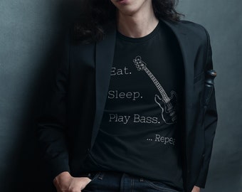 Muziek cadeau voor basgitaar speler tshirt voor gitarist muzikant vaderdag verjaardagscadeau voor bassist T shirt basgitaar