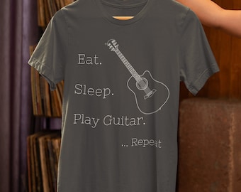 Muziekcadeau voor akoestische gitaarspeler T-shirt voor gitarist Muzikant Vaderdagverjaardagscadeau voor speler T-shirt Akoestische gitaar