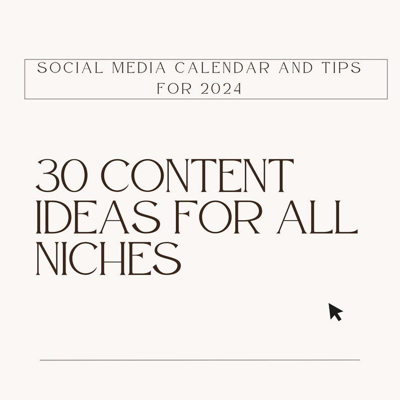 Social Media Content Calendar 2024 BONUS Social Media Etsy