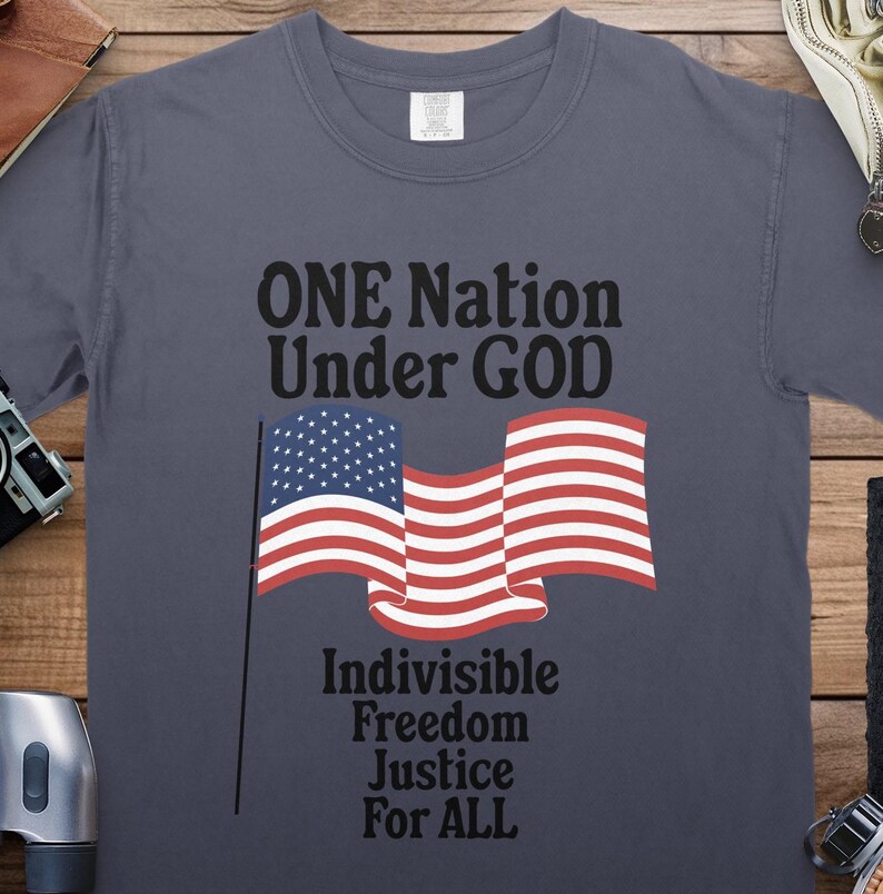 T-shirt Homme Patriotique USA 'United Nations Under GOD' – 100% Coton – Marque Gildan – Neuf Avec étiquettes