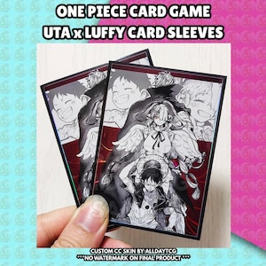Custom One Piece TCG Uta Luffy Card Sleeves 60PCS - OPTCG Trading Card Game Manga