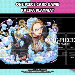 Custom One Piece TCG Kalifa Playmat With Zones - OPTCG Trading Card Game Manga