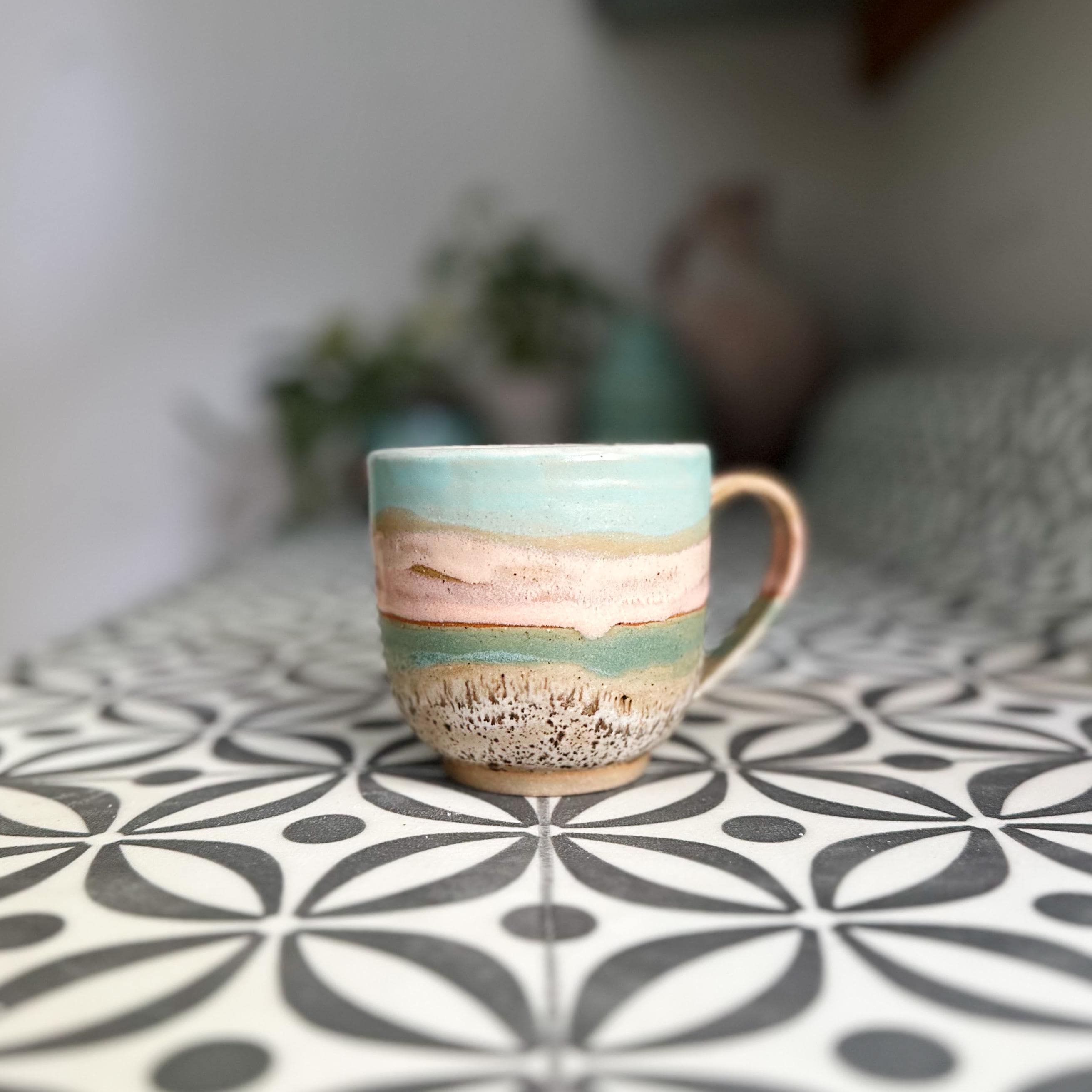 The Dawn in Sand Dune 1, Ceramic Mug, Pottery Cup, Stoneware Coffee Cup, Handmade