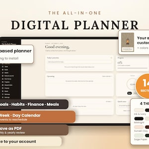 Interactive Web Planner 2026-2027 | Calendar, Tasks, Goals, Habits (Digital Download)