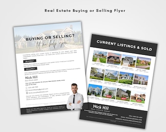 Real Estate Buying or Selling Luxury Realtor Advertising Flyer