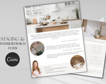 Home Staging & Interior Design Flyer |  Home Staging Flyer | Home Staging Service | Home Staging Guide | Real Estate Home Staging | Selling