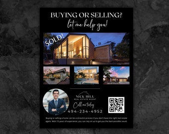 Comprando ou vendendo folheto imobiliário vendido, folheto recém listado, recém vendido, publicidade imobiliária de luxo, folheto imobiliário preto, corretor de imóveis