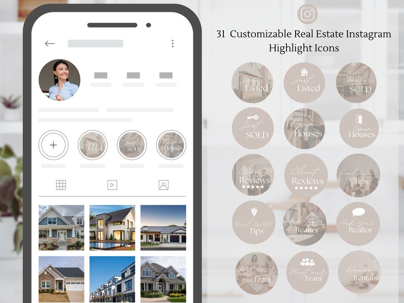 31 Customizable Real Estate Instagram Highlights Icons | Realtor Social ...