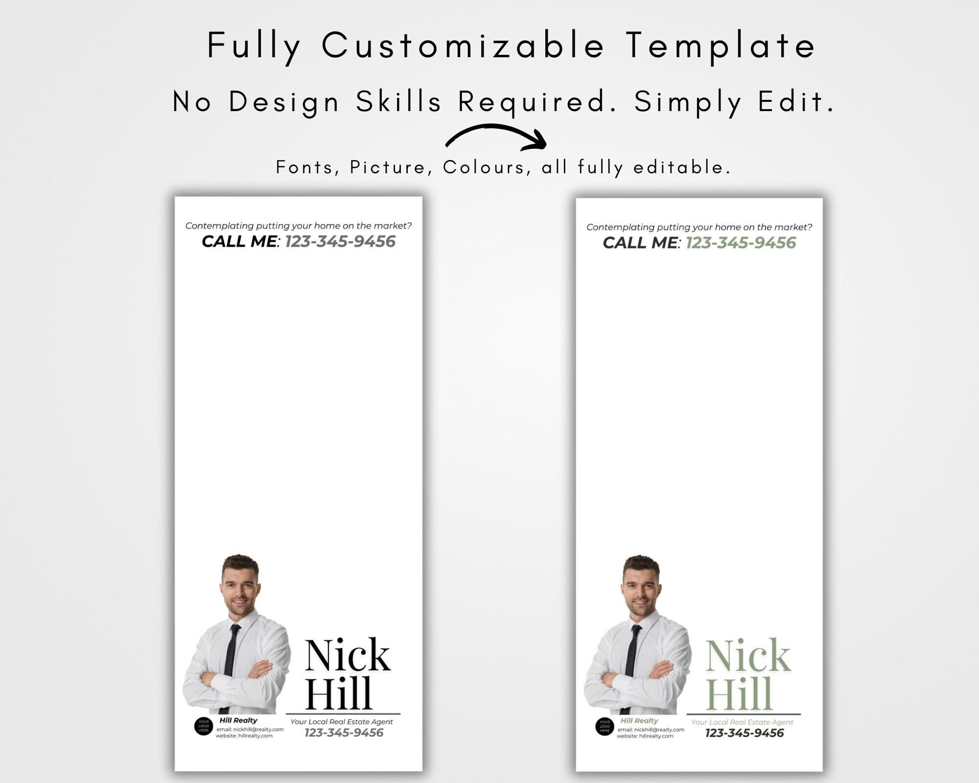 Note Pad Advertisement Personalized Real Estate Notepad Template, Writing Pad, Marketing Tools ...